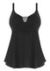 Magnetic A-Line Tankini Top in Black