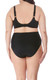 Magnetic Underwire Wrap Plunge Bikini Swim Top in Black