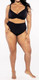 Magnetic Underwire Wrap Plunge Bikini Swim Top in Black