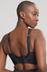 Non-Wired Sports Bra in Black with Purple