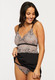 Parisian Kiss Fashion Chemise Set in Black/Taupe FINAL SALE (40% Off)