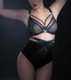 Unzipped Plunge Bra in Black