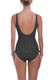 Santa Monica Underwire V-Neck One Piece Swimsuit in Black & White FINAL SALE NORMALLY $134