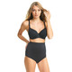 Versailles High Waist Control Bikini Brief Swim Bottom in Black