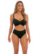 Versailles Deep Gathered Control Swim Bottom in Black