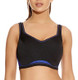 Epic Underwire Crop Top Sports Bra in Electric Black (ELB)