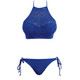 Sundance Underwire Padded Hi-Neck Crop Swim Top in Cobalt FINAL SALE (50% Off)
