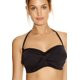 Versailles Padded Bandeau Bikini Swim Top in Black