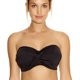 Versailles Padded Bandeau Bikini Swim Top in Black