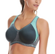 Sonic Underwire Moulded Spacer Sports Bra in Carbon (CON)