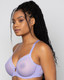 Sheer Mesh Full Coverage Unlined Underwire Bra in Lavender Mist