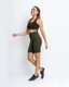 Seamless Reversible Sports Bra in Green Camouflage