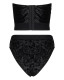 Applique Roses Underbust Bustier in Velvet Roses