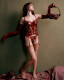 Embroidered G-String in Ruby Wine