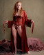 Satin Maxi Robe in Ruby Wine