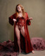 Satin Maxi Robe in Ruby Wine