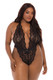 Alessa High Leg Teddy in Black