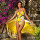 Jardin Délice Halter Swimsuit in Soleil Délice