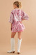 Classic American Football Jersey Construction Top in Pink *FINAL SALE* (75% Off)