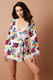 Reina Robe in White Floral Print *FINAL SALE* (70% Off)