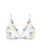 Baisers Legers Demi Cup Padded Bra in Bleus Legers