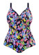 Electroflower Adjustable Molded Swimsuit in Black