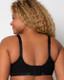 Cotton Luxe Front and Back Close Wireless Bra in Black Hue