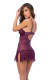 Sheer Babydoll in Wine