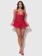Harlow Lace & Mesh Babydoll & G-String Set