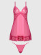 Harlow Lace & Mesh Babydoll & G-String Set
