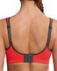 Air Control Delta Pad Sports Bra in Coral/Anthracite