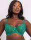 Ornate Balcony Bra in Emerald Green