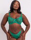 Ornate Balcony Bra in Emerald Green