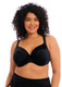Plain Sailing Plunge Bikini Swim Top in Black