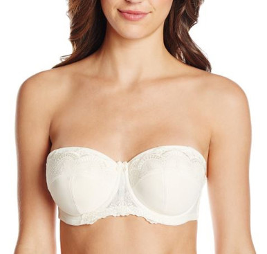 Panache Women's Evie Strapless Bra, Black, 28H at  Women's