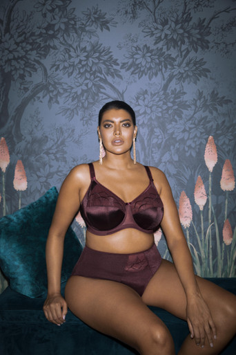 Elomi Cate Underwire Full Cup Banded Bra - Raisin 42E - An Intimate Affaire