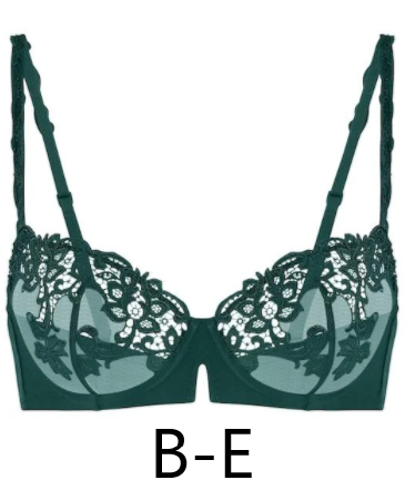 Simone Perele Saga Sheer Demi Cup Bra in Ruby FINAL SALE (50% Off)