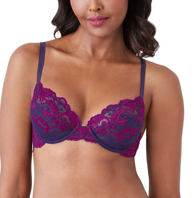 Wacoal Instant Icon Underwire Bra in Violet Indigo/Hollyhock FINAL SALE  (40% Off)