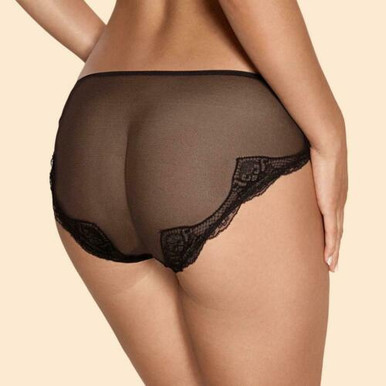 Ajour Veronica Lace Back Panty in Black FINAL SALE (50% OFF) - Busted Bra  Shop