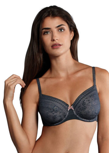 Rosa Faia Fleur Underwire Bra in Anthracite - Busted Bra Shop