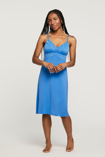 Montelle Bust Support Chemise in Gemstone Blue/Heaven FINAL SALE