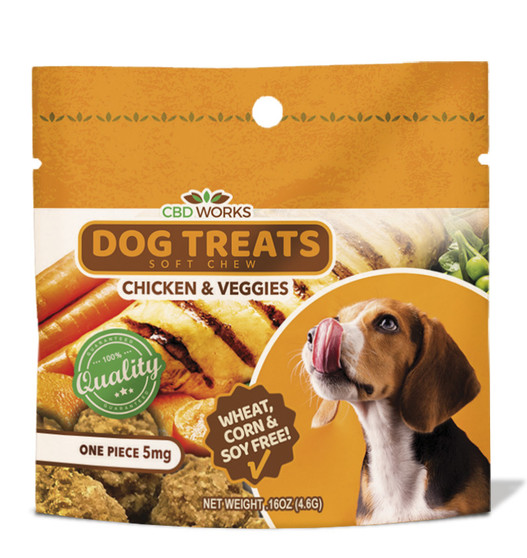 Dog Treat Chicken and Veggie Single 5mg