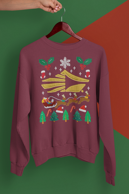 2025 Crown Ugly Christmas Sweater(Maroon)