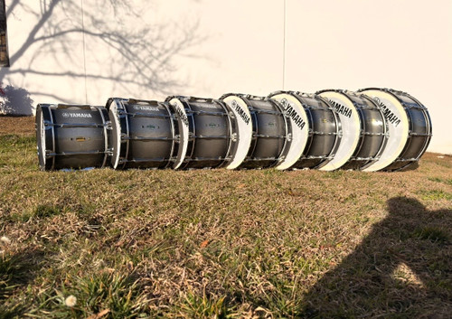 Yamaha Drum Line - 11 Snares 6 Tenors 7 Basses. Black Sparkle Fade. Used.