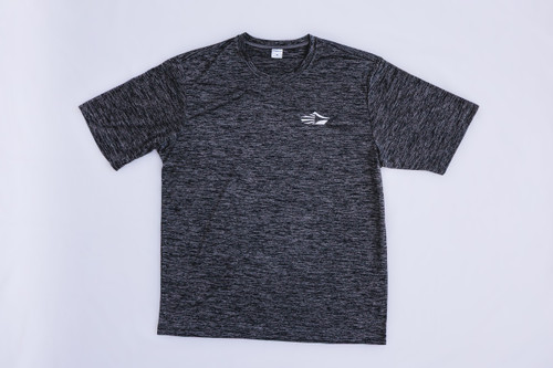 Electric Heather Wicking Tee (Gray Black Electric)