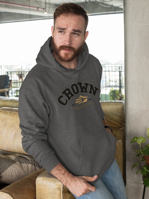 Crown Arc Gold & Black Hoodie(Charcoal)