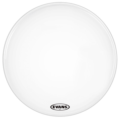 22" Evans MX2 Marching Bass Drum Head - White