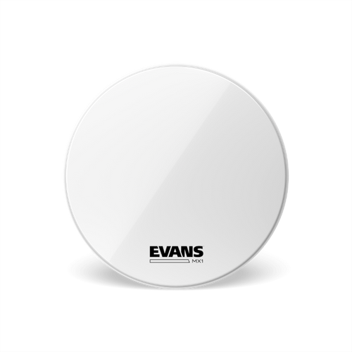 26" Evans MX1 Marching Bass Drum Head - White