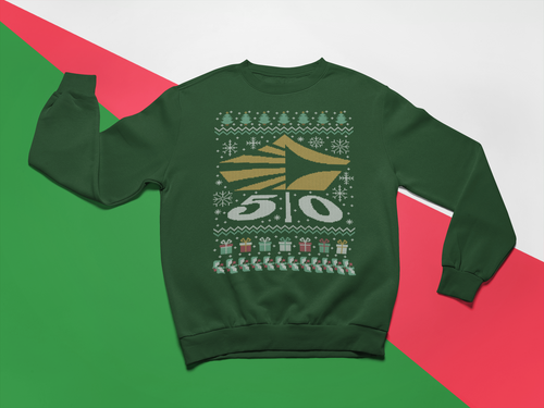 2022 Crown Ugly Christmas Sweater(Forest Green)