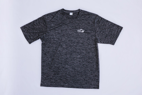 Electric Heather Wicking Tee (Gray Black Electric)